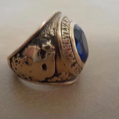 10K gold college class ring.