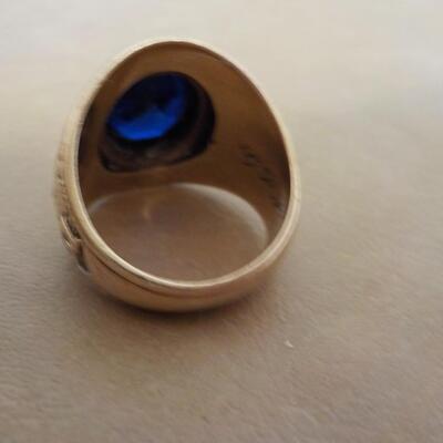 10K gold college class ring.