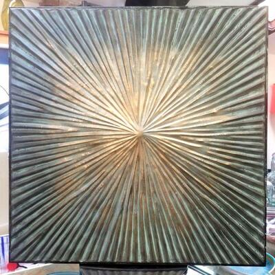 Art Large Bold 3-Dimensional Mid-Century Style metal Wall Sculpture 