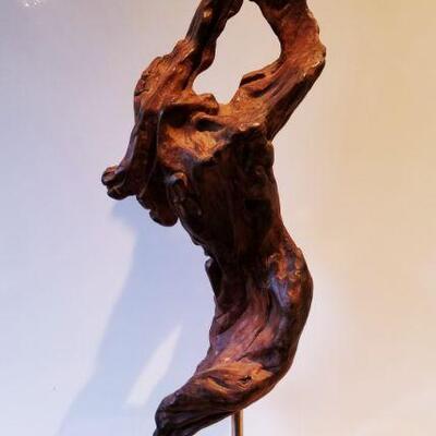 Art - vintage tall driftwood sculpture