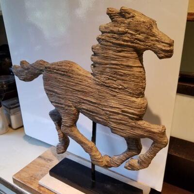 Art - brutalist sculpture of horse
