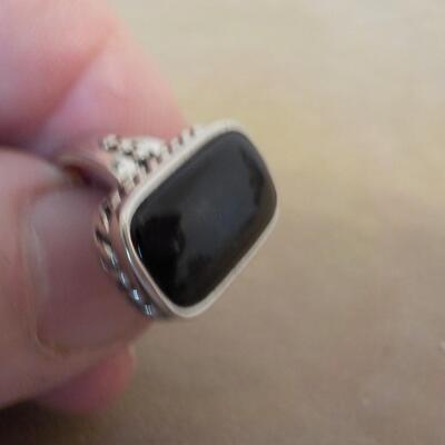 Sterling silver Black onyx hand crafted ring.