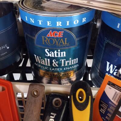 LOT 120  HOUSE PAINT AND PAINTING SUPPLIES