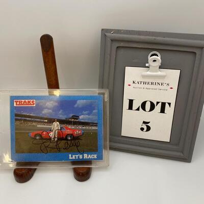 -5-  Signed Richard Petty | Tracks Let’s Race card