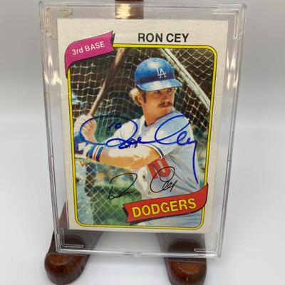 -6- Ron Cey Signed | Dodgers Card