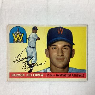 544  1955 Topps Harmon Killebrew Washington Nationals #124 Rookie Baseball Card