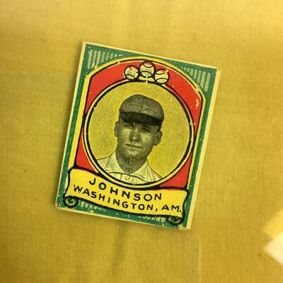 548  Antique Rare 1920 Walter Johnson Sticker/Stamp