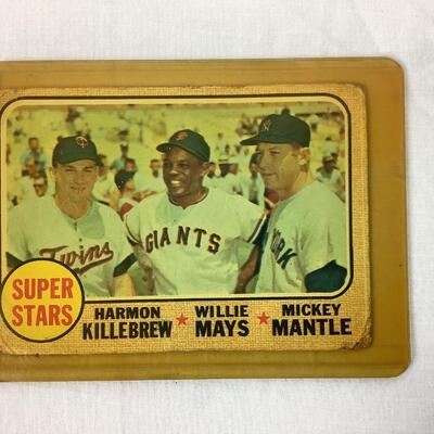 549  1968 Topps Super Stars Harmon Killebrew/Willie Mays/Mickey Mantle #490 Baseball Card