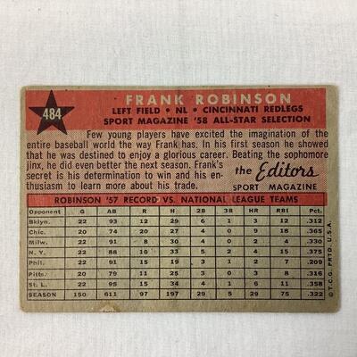 552  1958 Topps All-Star HOF Frank Robinson Cincinnati Reds #484 Baseball Card