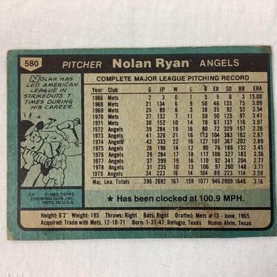 559  1980 Topps All-Star Nolan Ryan California Angels #580 Baseball Card