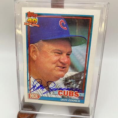 -22- Don Zimmer | Cubs Manager Signed Card