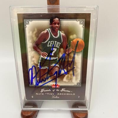 -25- Nate “Tiny” Archibald | Celtics Signed Card