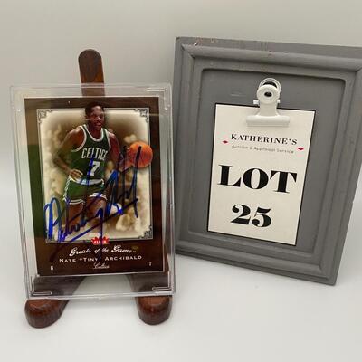 -25- Nate â€œTinyâ€ Archibald | Celtics Signed Card