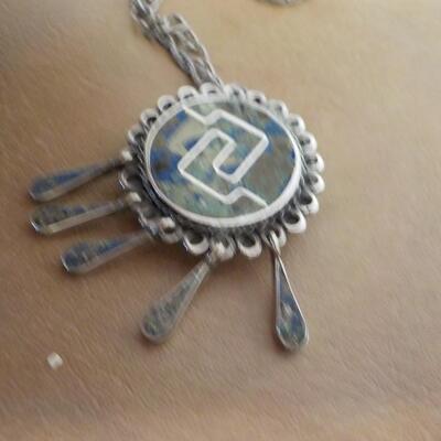 Sterling silver Greece design necklace.