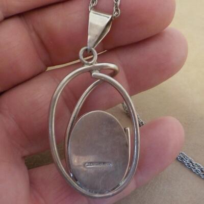 Sterling silver Modern Art design Necklace.