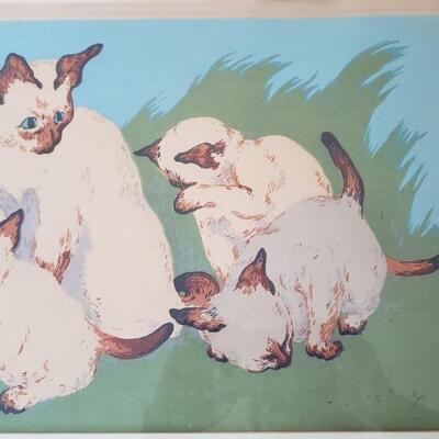 Vintage Kitten Print. Sweet!