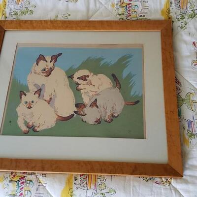 Vintage Kitten Print. Sweet!