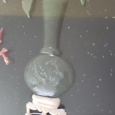 Chinese 3-D art, Jade and coral?