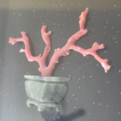 Chinese 3-D art, Jade and coral?