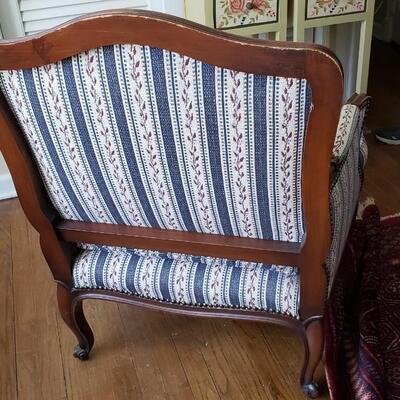 Occasional Chair with stripes, very comfy!