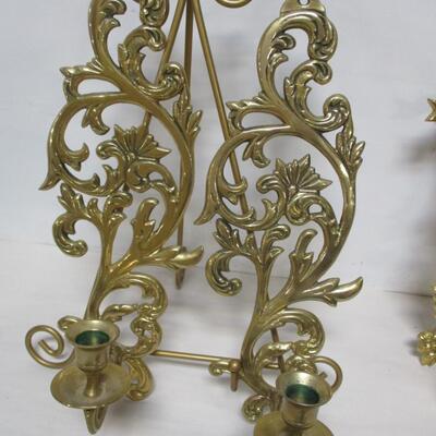 Collection of Brass Regency Design Wall Decor