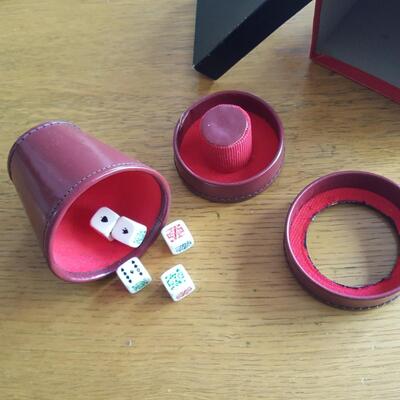 Deluxe Dice Game with Leather Cup