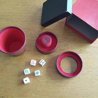 Deluxe Dice Game with Leather Cup