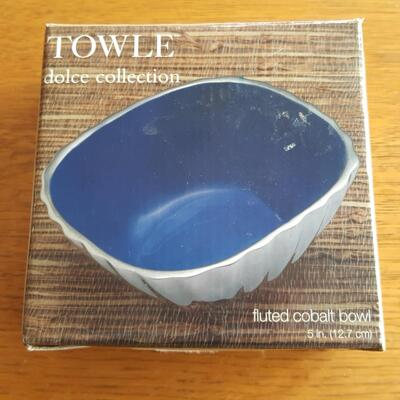 Towle Fluted Cobalt Bowl