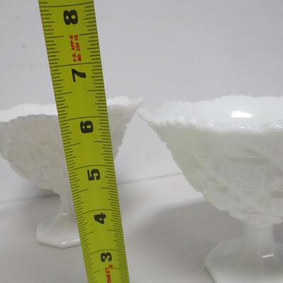 Collection Of Various Milk Glass Dishes