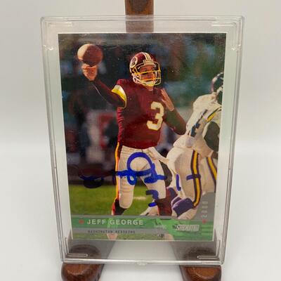 -33- Jeff George | Washington Redskins Signed Card