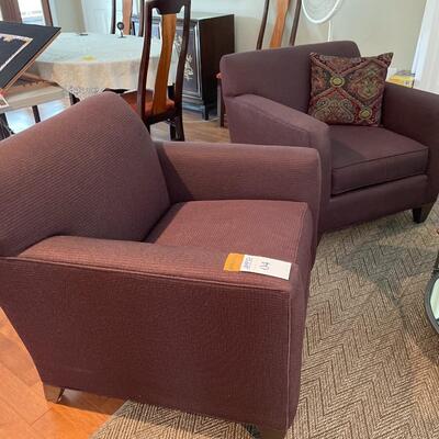 Crate & Barrel pair of arm chairs