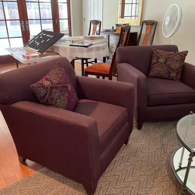Crate & Barrel pair of arm chairs