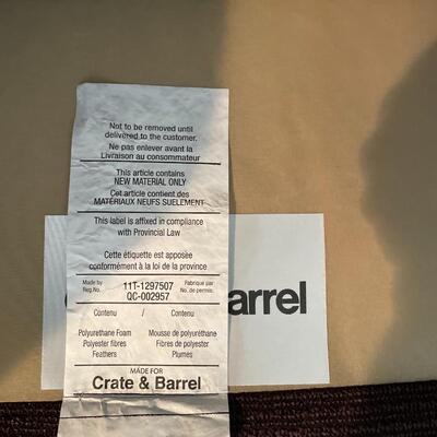 Crate & Barrel pair of arm chairs