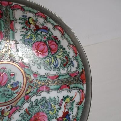 Hong Kong Stix Baer & Fuller Japanese Porcelainware Pewter Encased Bowl