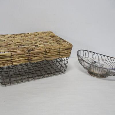 Metal & Grass Baskets