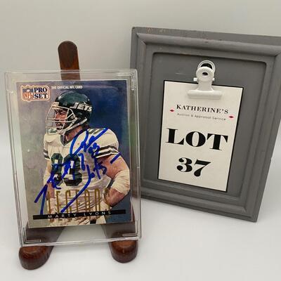 -37- Marty Lyons | New York Jets Signed Card