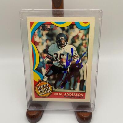 -41- Neal Anderson | Chicago Bears Signed Card