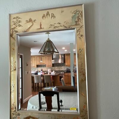 Asian cabinet and wall mirror