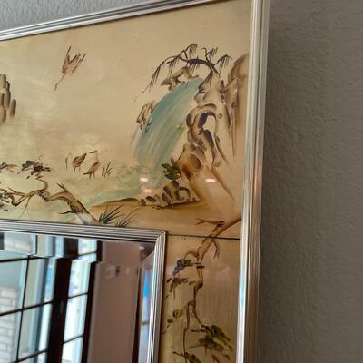 Asian cabinet and wall mirror