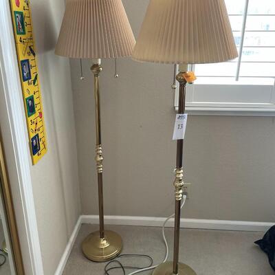 Pair of Brass Floor Lamps