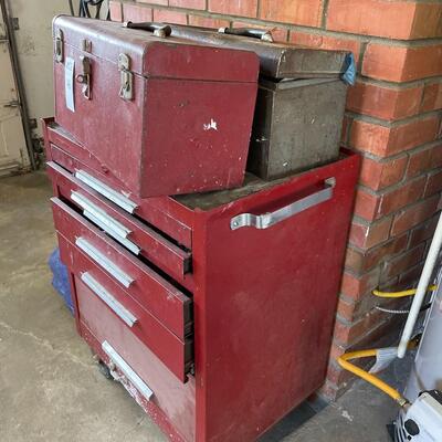 Tool Cabinet and 2 Tool Chests