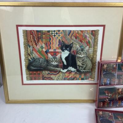 802 Signed Numbered Print by Lesley Anne Ivory with Playing Cards & Coasters