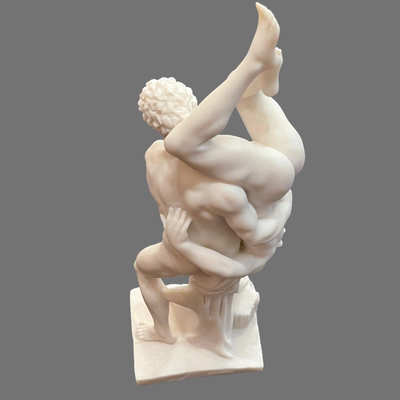 Hercules and Diomedes Alabaster Erotic Sculpture