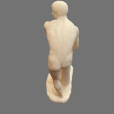 Hermes Fastening his Sandal Erotic Alabaster Sculpture