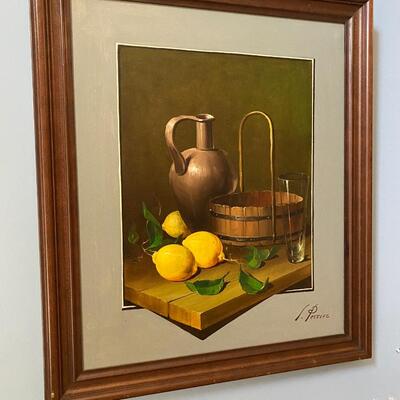 Framed Fruit  Painting 