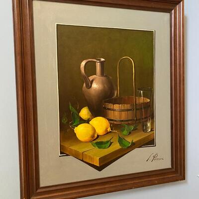 Framed Fruit  Painting 