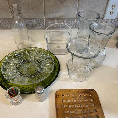 10 Pc Glassware Lot 