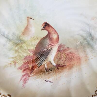 3 8" quail plates painted