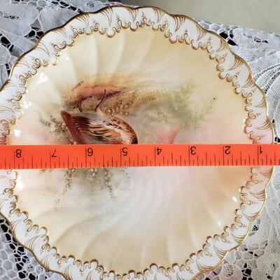 3 8" quail plates painted