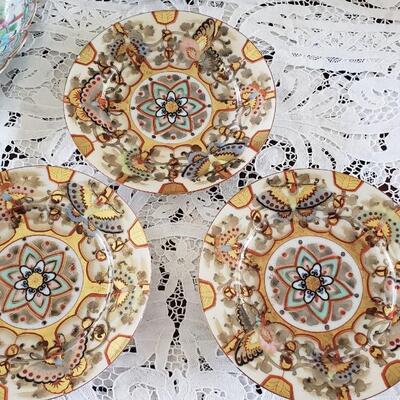 Three 7" Chinese plates